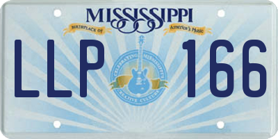 MS license plate LLP166