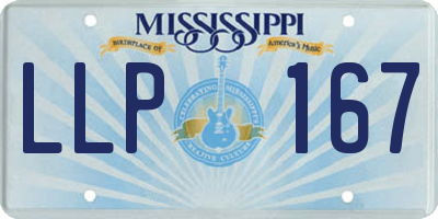 MS license plate LLP167
