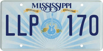 MS license plate LLP170