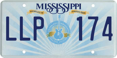 MS license plate LLP174