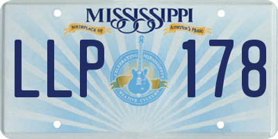 MS license plate LLP178