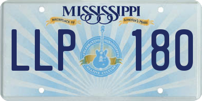 MS license plate LLP180