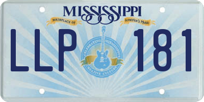 MS license plate LLP181