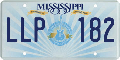 MS license plate LLP182