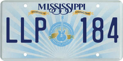 MS license plate LLP184