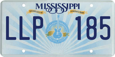 MS license plate LLP185