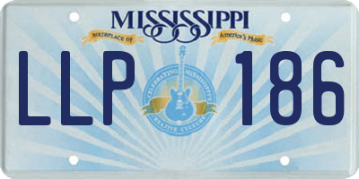 MS license plate LLP186