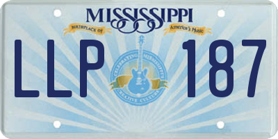 MS license plate LLP187