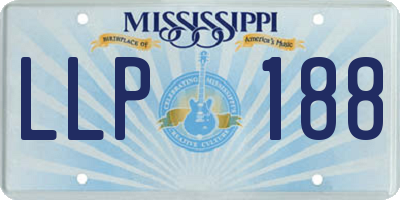 MS license plate LLP188