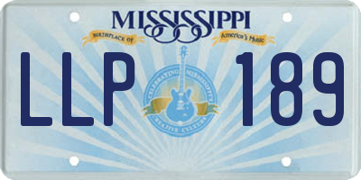 MS license plate LLP189