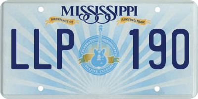 MS license plate LLP190