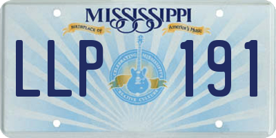 MS license plate LLP191