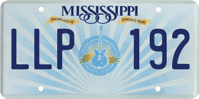 MS license plate LLP192