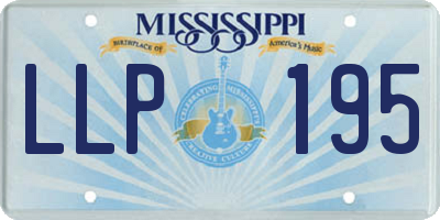 MS license plate LLP195