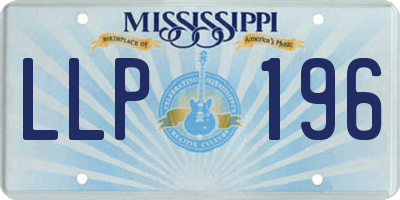 MS license plate LLP196