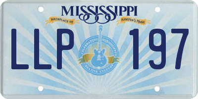 MS license plate LLP197