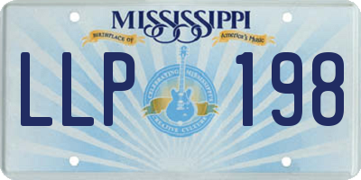 MS license plate LLP198