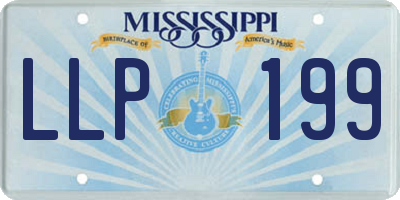 MS license plate LLP199