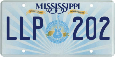 MS license plate LLP202