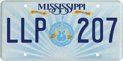 MS license plate LLP207