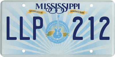 MS license plate LLP212