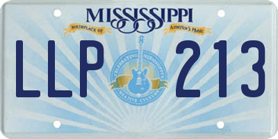 MS license plate LLP213