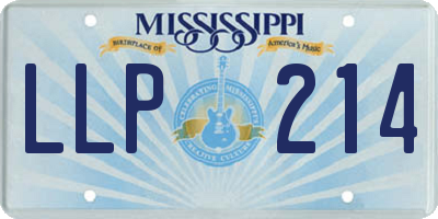 MS license plate LLP214