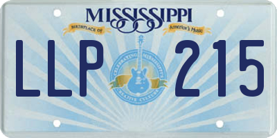 MS license plate LLP215