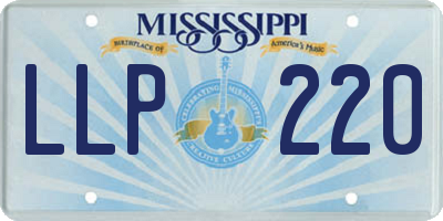 MS license plate LLP220