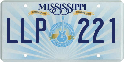 MS license plate LLP221