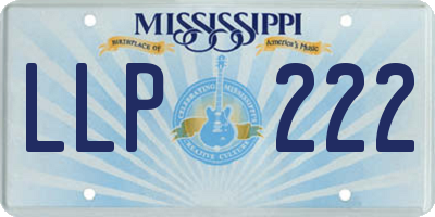 MS license plate LLP222