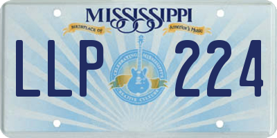 MS license plate LLP224