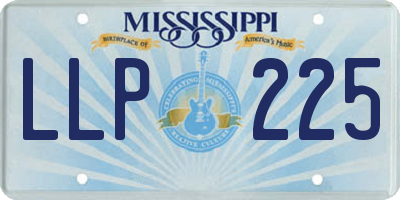 MS license plate LLP225