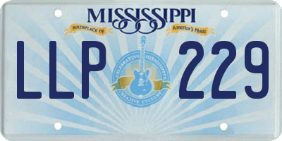 MS license plate LLP229