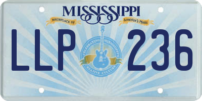 MS license plate LLP236