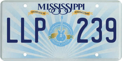 MS license plate LLP239