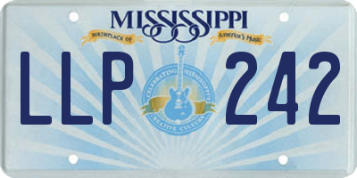 MS license plate LLP242