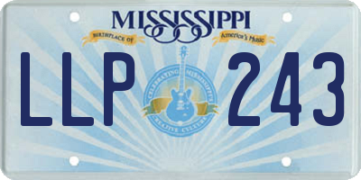 MS license plate LLP243