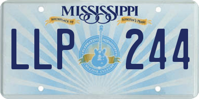 MS license plate LLP244