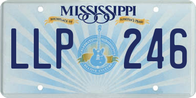 MS license plate LLP246