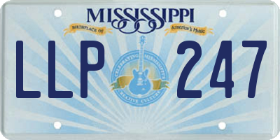 MS license plate LLP247