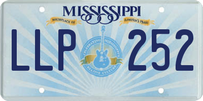 MS license plate LLP252