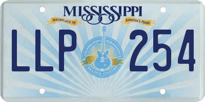 MS license plate LLP254