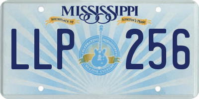 MS license plate LLP256