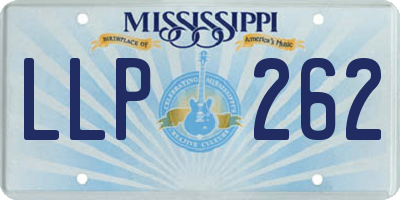 MS license plate LLP262