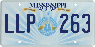 MS license plate LLP263