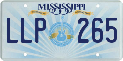 MS license plate LLP265