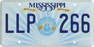 MS license plate LLP266