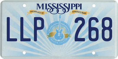 MS license plate LLP268