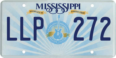 MS license plate LLP272